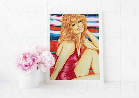 Farrah Fawcett, ART PRINT Signed by Artist