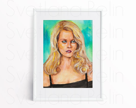 Nicole Kidman, ORIGINAL Watercolor Painting, Artwork by Svetlana Pelin