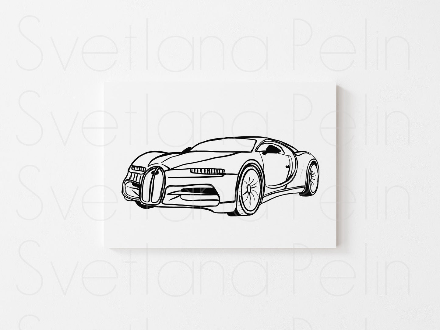 Set of 7 Coloring Pages, Luxury cars, Printed Illustration, High Quality Paper, Art by Svelana Pelin