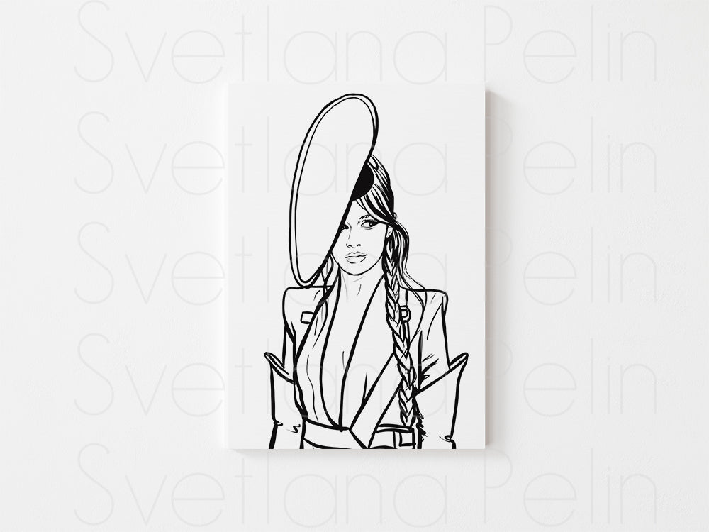 Set of 5 Coloring Pages, Singers, Printed Illustration, High Quality Paper, Old Hollywood, Art by Svelana Pelin