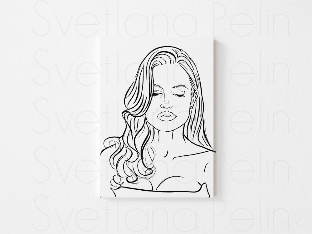 Set of 7 Coloring Pages, Actresses, Printed Illustration, High Quality Paper, Art by Svelana Pelin