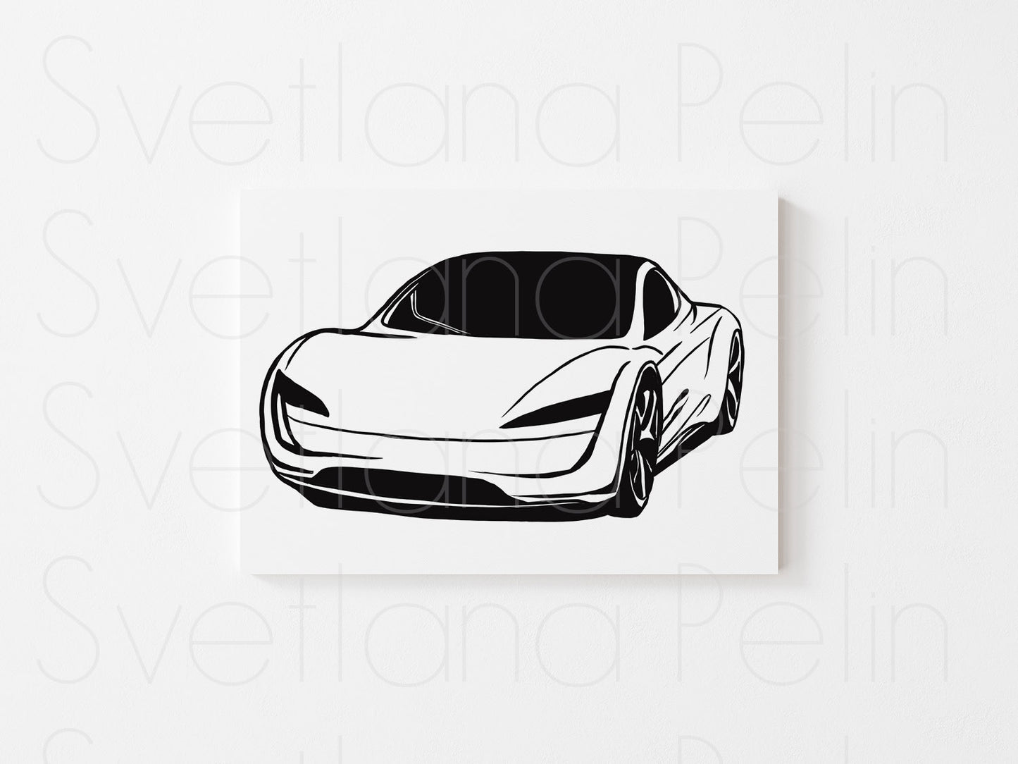 Set of 7 Coloring Pages, Luxury cars, Printed Illustration, High Quality Paper, Art by Svelana Pelin