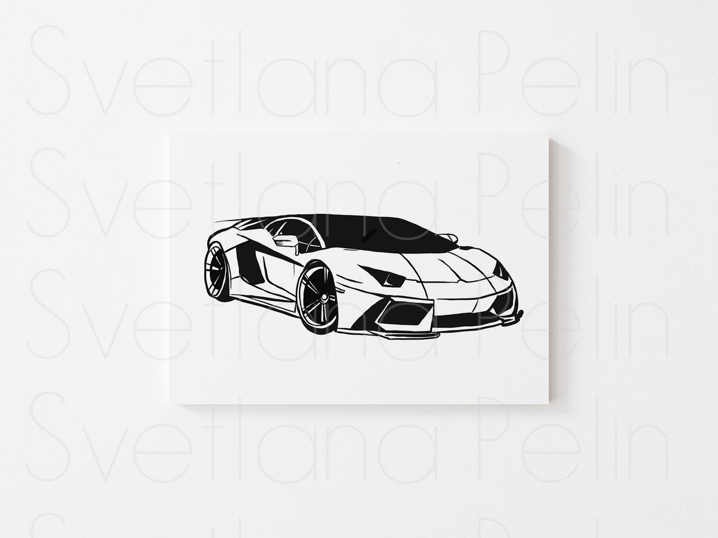 Set of 7 Coloring Pages, Luxury cars, Printed Illustration, High Quality Paper, Art by Svelana Pelin