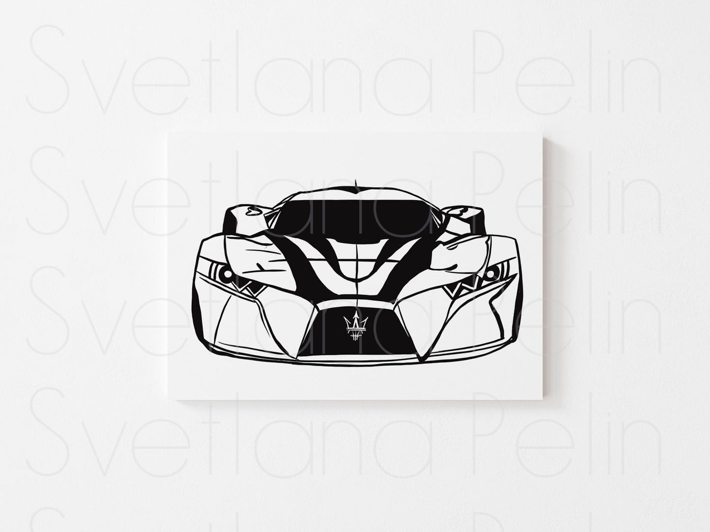 Set of 7 Coloring Pages, Luxury cars, Printed Illustration, High Quality Paper, Art by Svelana Pelin