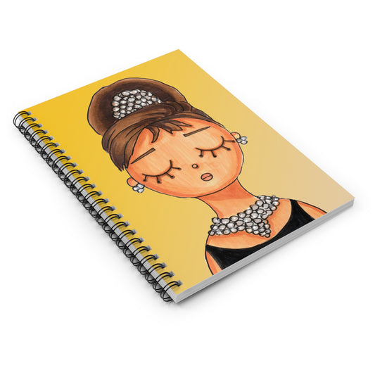 Audrey Hepburn, Holly Golightly, Spiral Notebook - Ruled Line