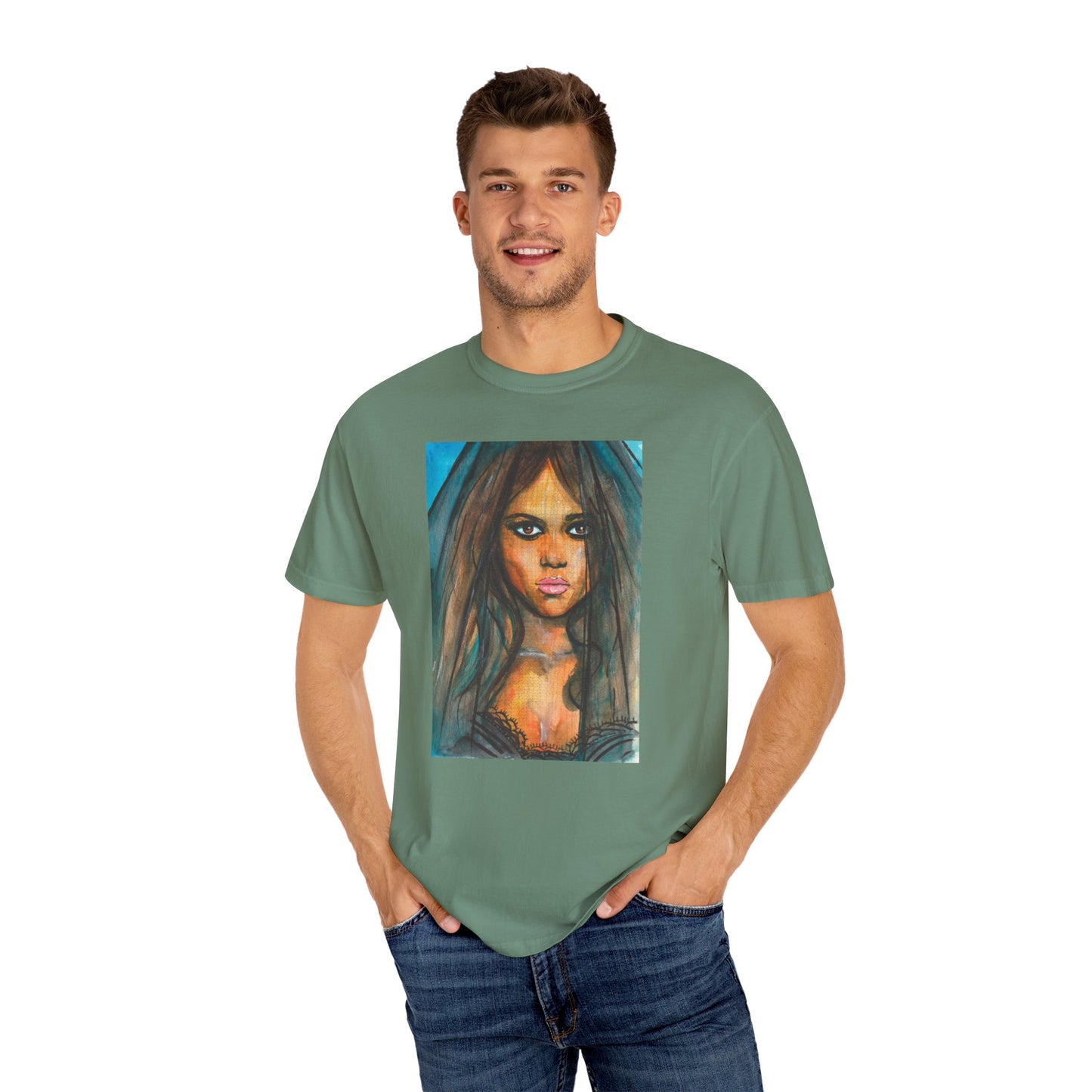 Jenna Ortega, Unisex Garment-Dyed T-shirt