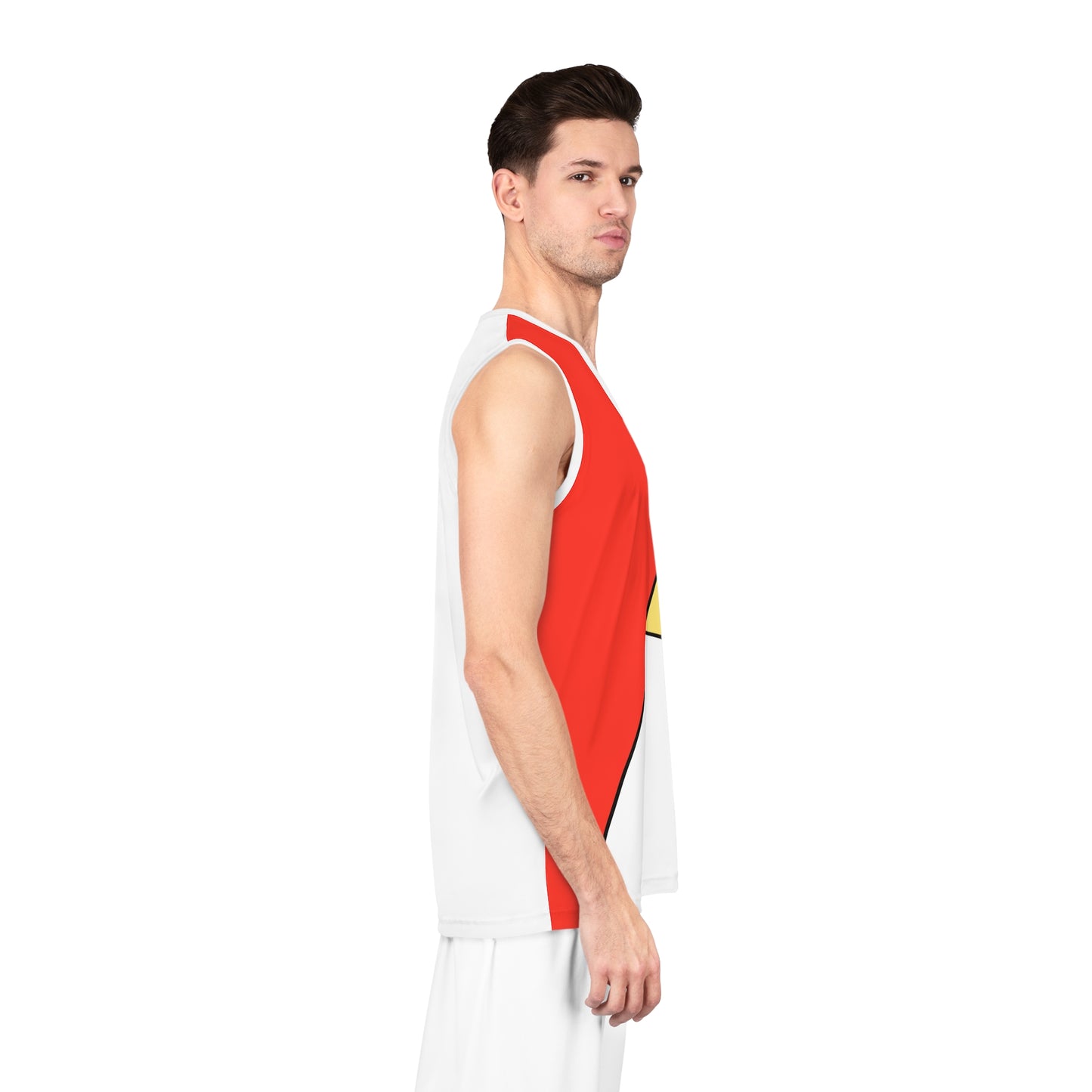 Red, Yellow, White, Basketball Jersey (AOP)