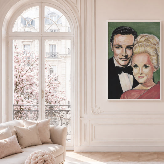 Tippi Hedren and Sean Connery in Marnie | Framed Fine Art Print