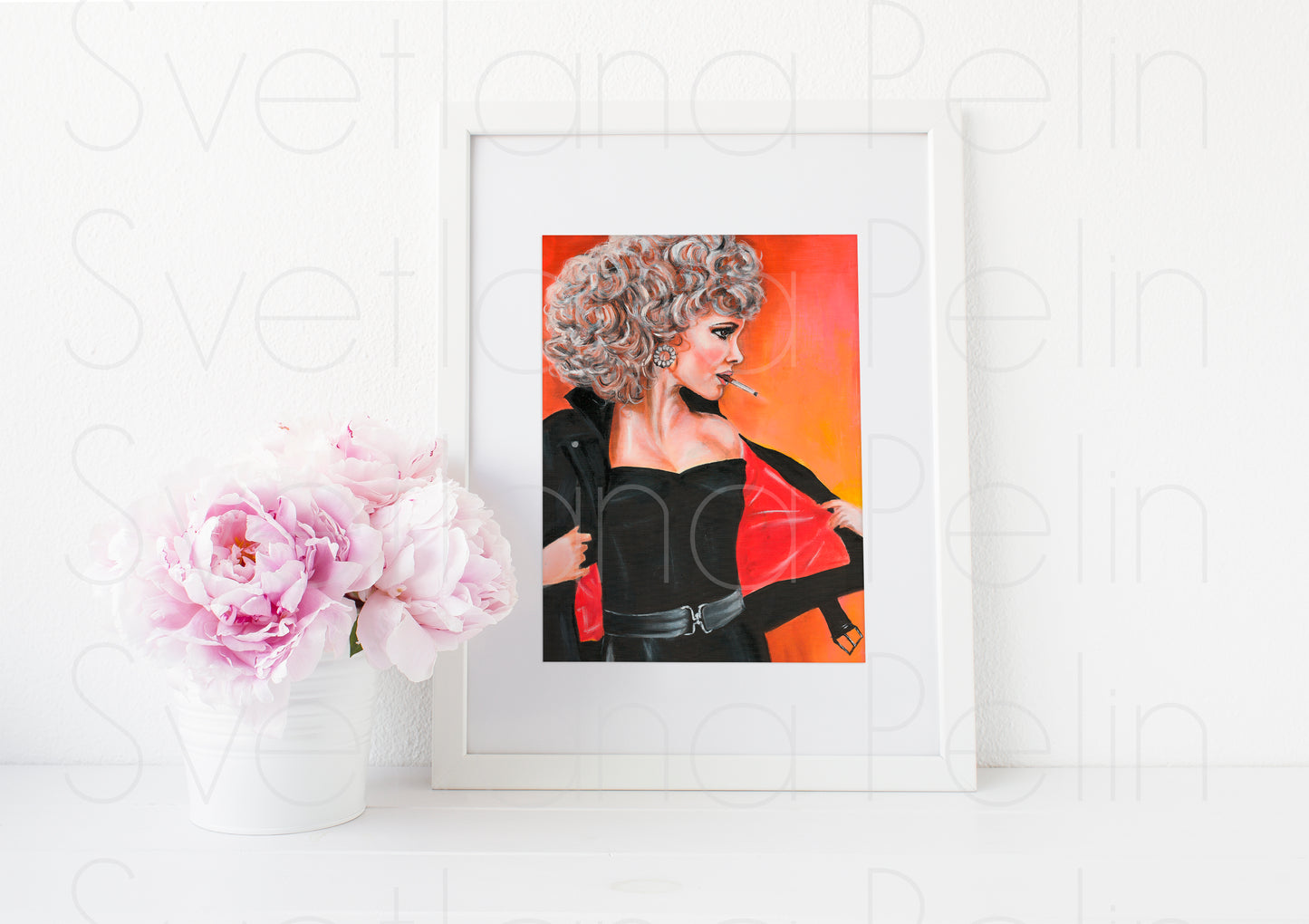 Olivia Newton-John, Grease, ART PRINT Signed by Artist