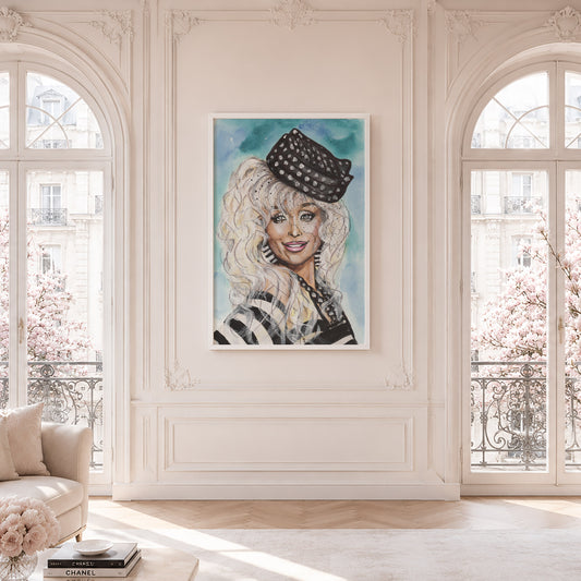 Dolly Parton. Museum Framed Print