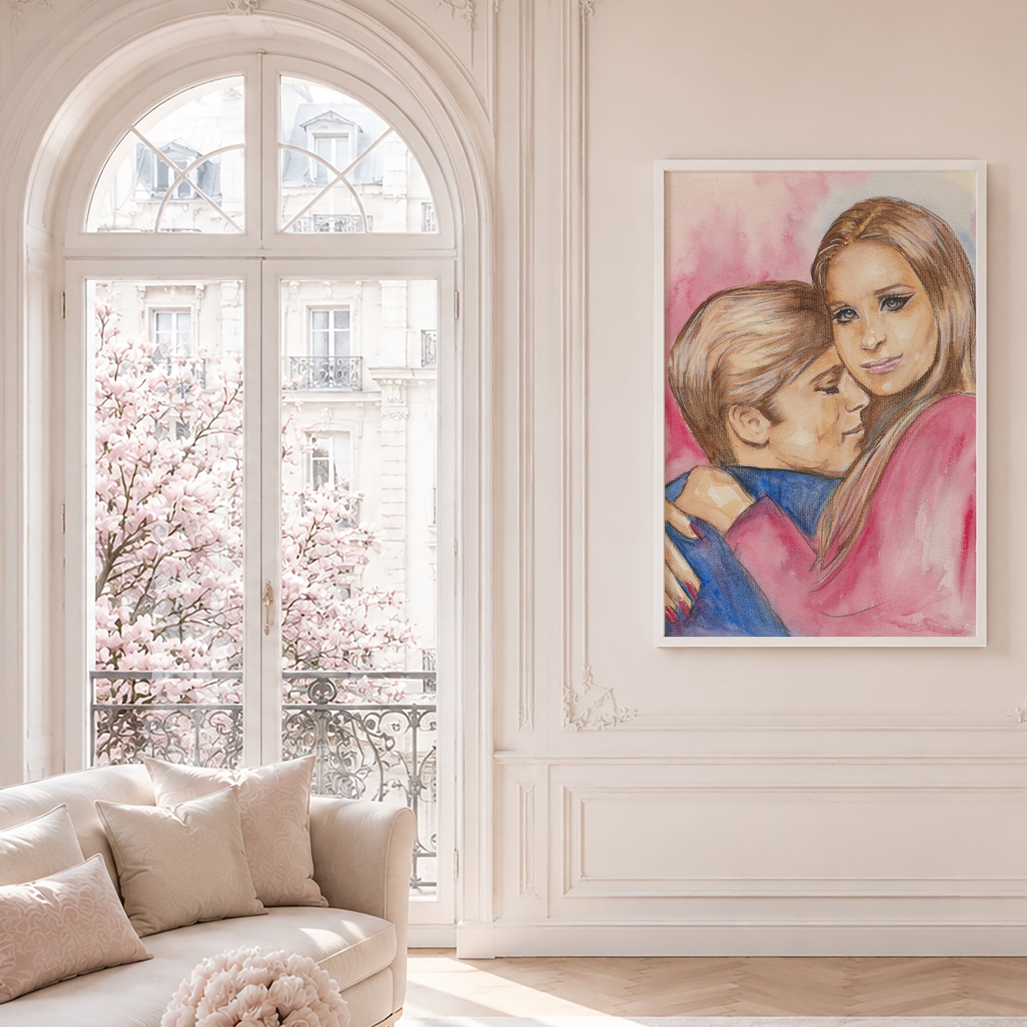Barbra Streisand and Robert Redford as Katie and Hubbell in The Way We Were | Framed Fine Art Print