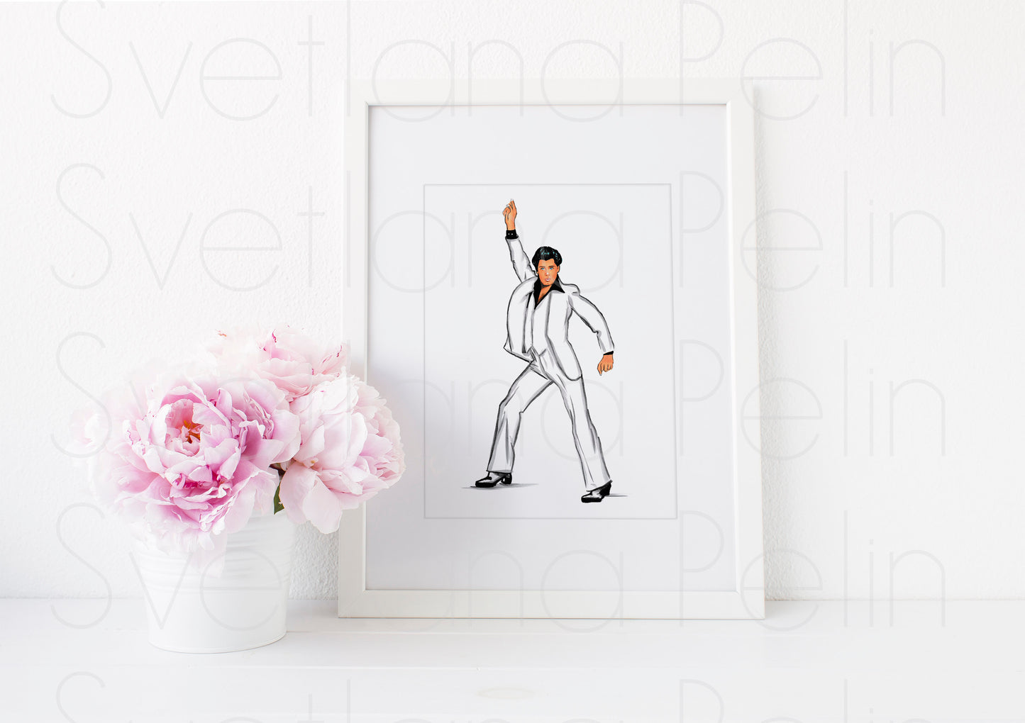 John Travolta, ART PRINT Signed by Artist