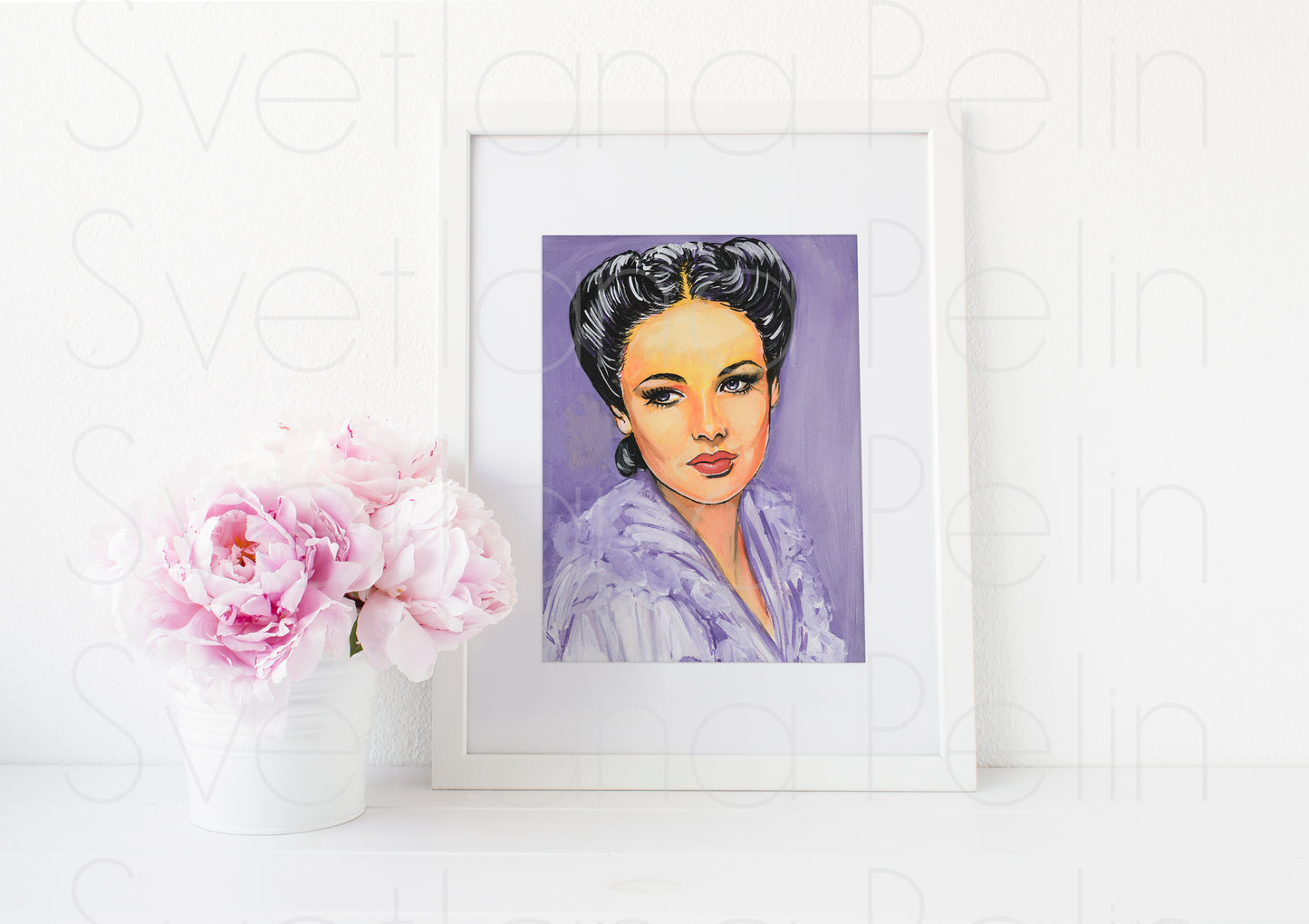 Gene Tierney, ART PRINT Signed by Artist