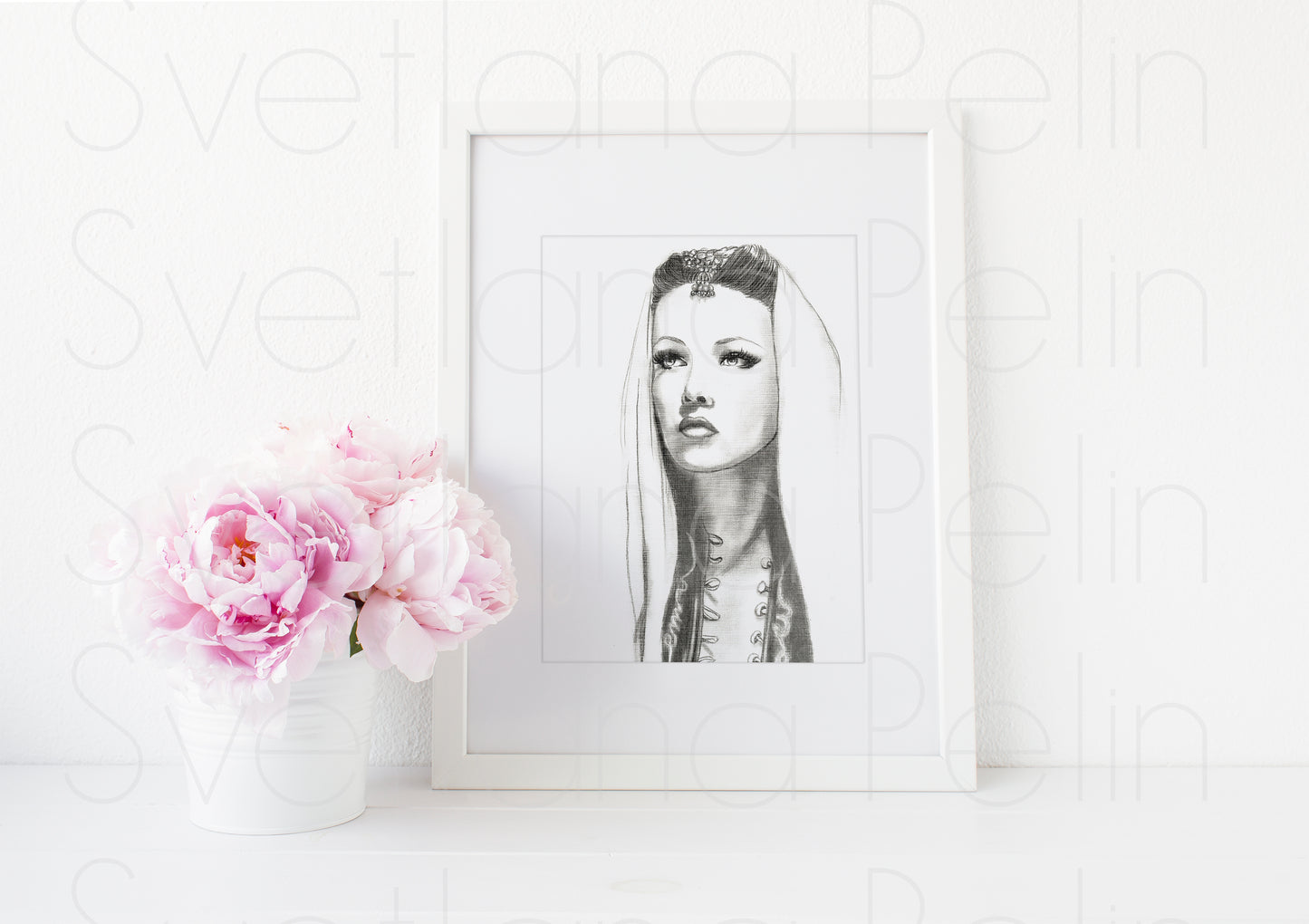 Gene Tierney, ART PRINT Signed by Artist