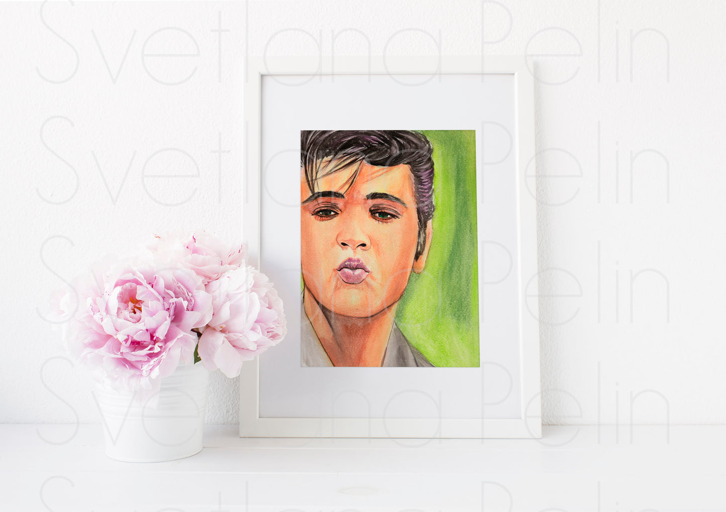 Elvis, ART PRINT Signed by Artist