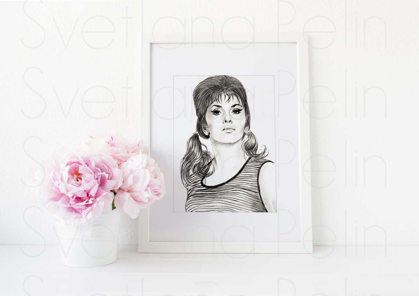 Gina Lollobrigida, ART PRINT Signed by Artist