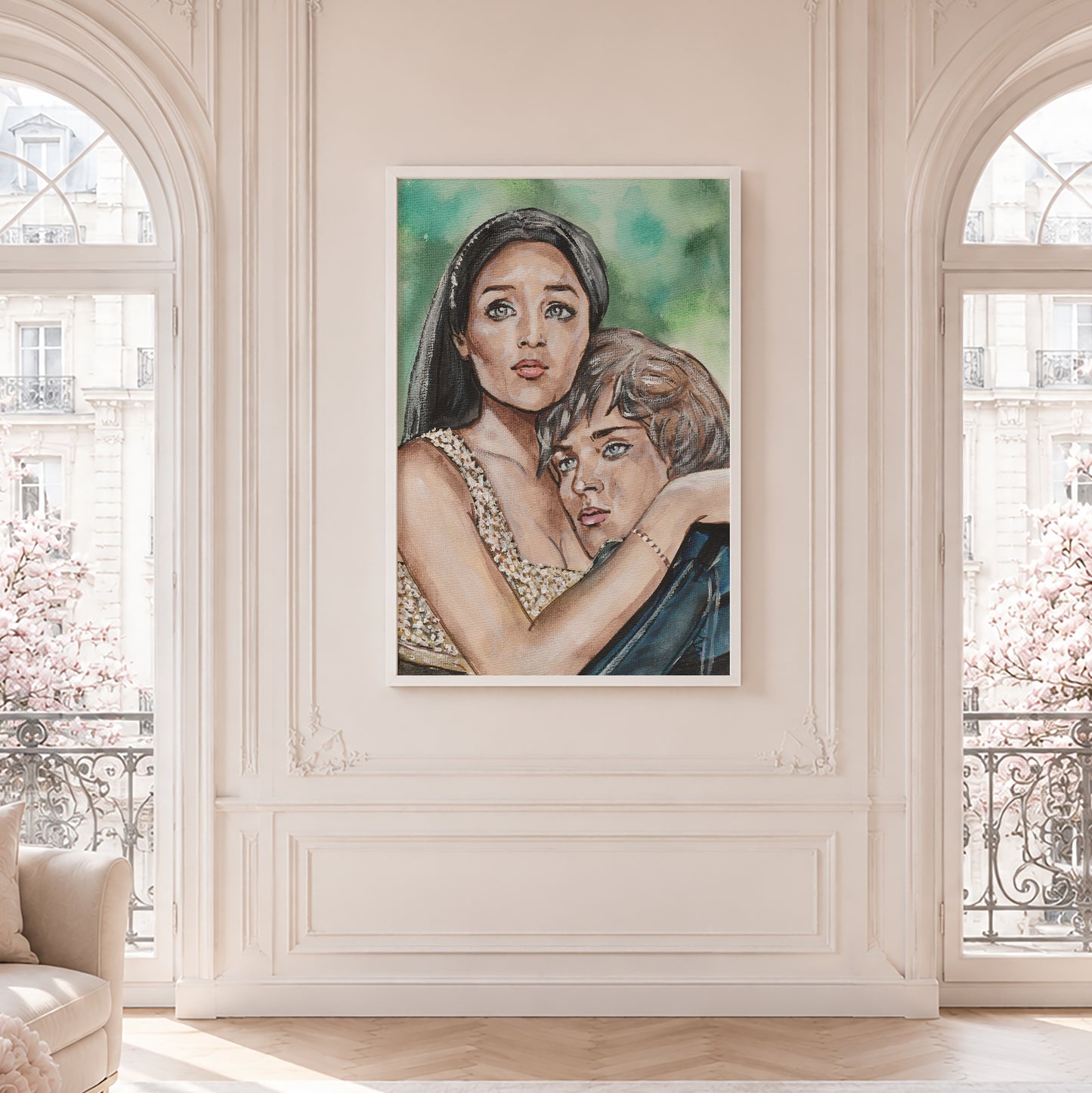 Olivia Hussey and Leonard Whiting as Romeo Montague and Juliet Capulet | Framed Fine Art Print