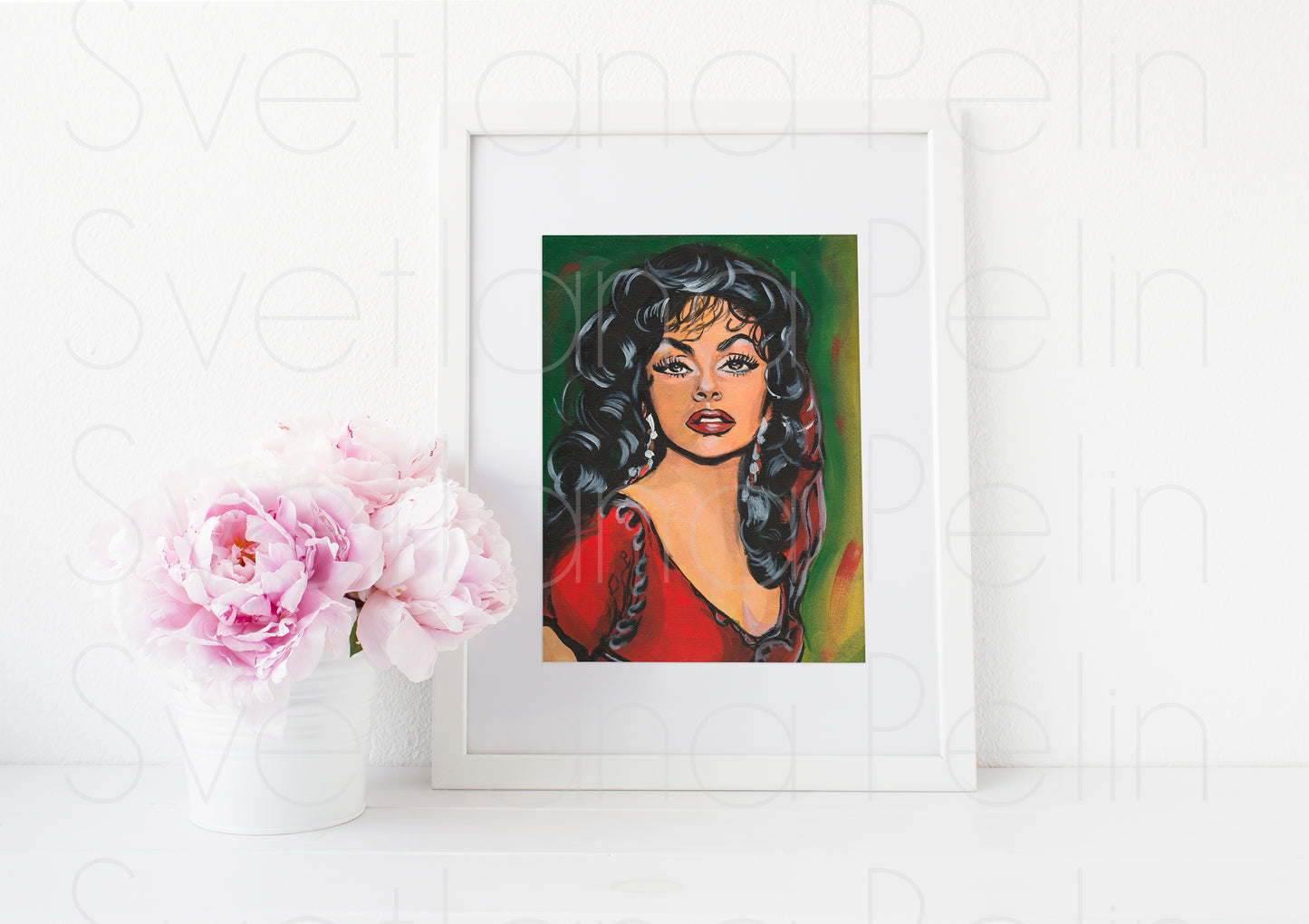 Gina Lollobrigida, Esmeralda, Notre-Dame de Paris, ART PRINT Signed by Artist