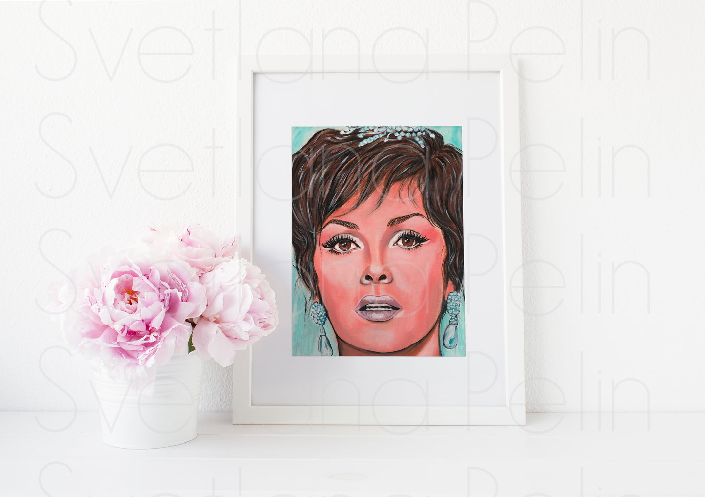 Gina Lollobrigida, ART PRINT Signed by Artist