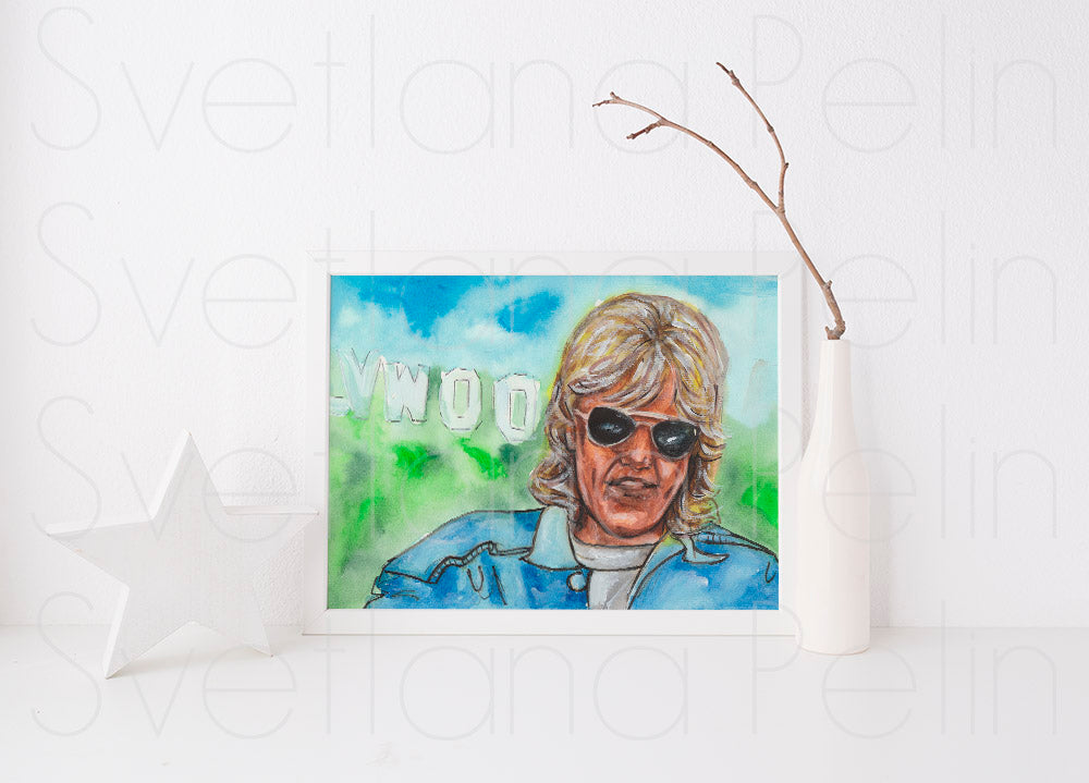 Dieter Bohlen, DB, MT, ORIGINAL Watercolor Painting, Artwork by Svetlana Pelin (Copy)