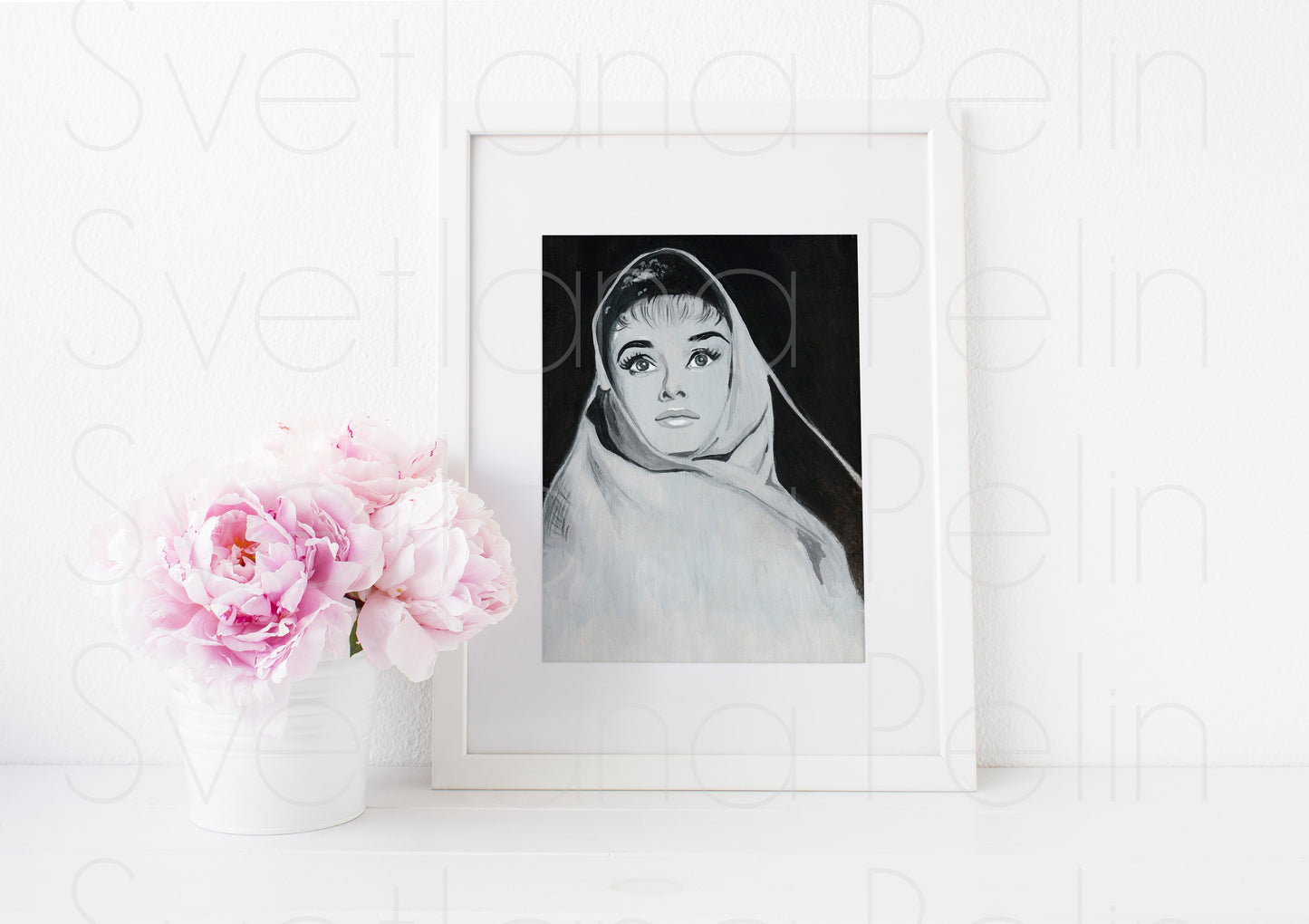 Audrey Hepburn, War & Peace, ART PRINT Signed by Artist