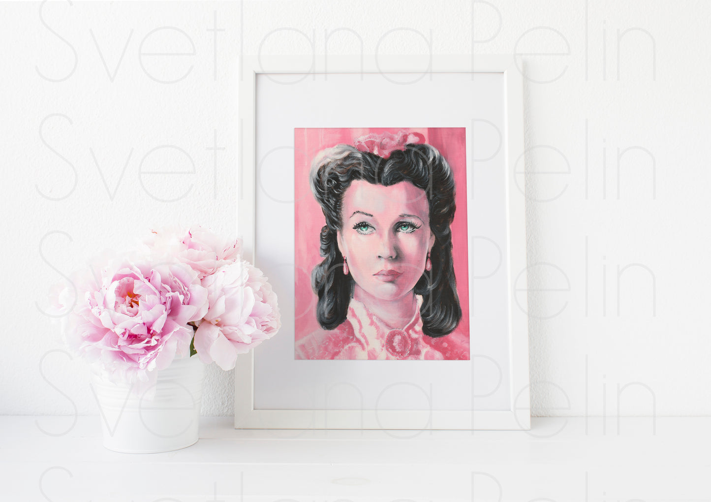 Vivien Leigh, Scarlett O'Hara, Gone with the Wind, ART PRINT Signed by Artist