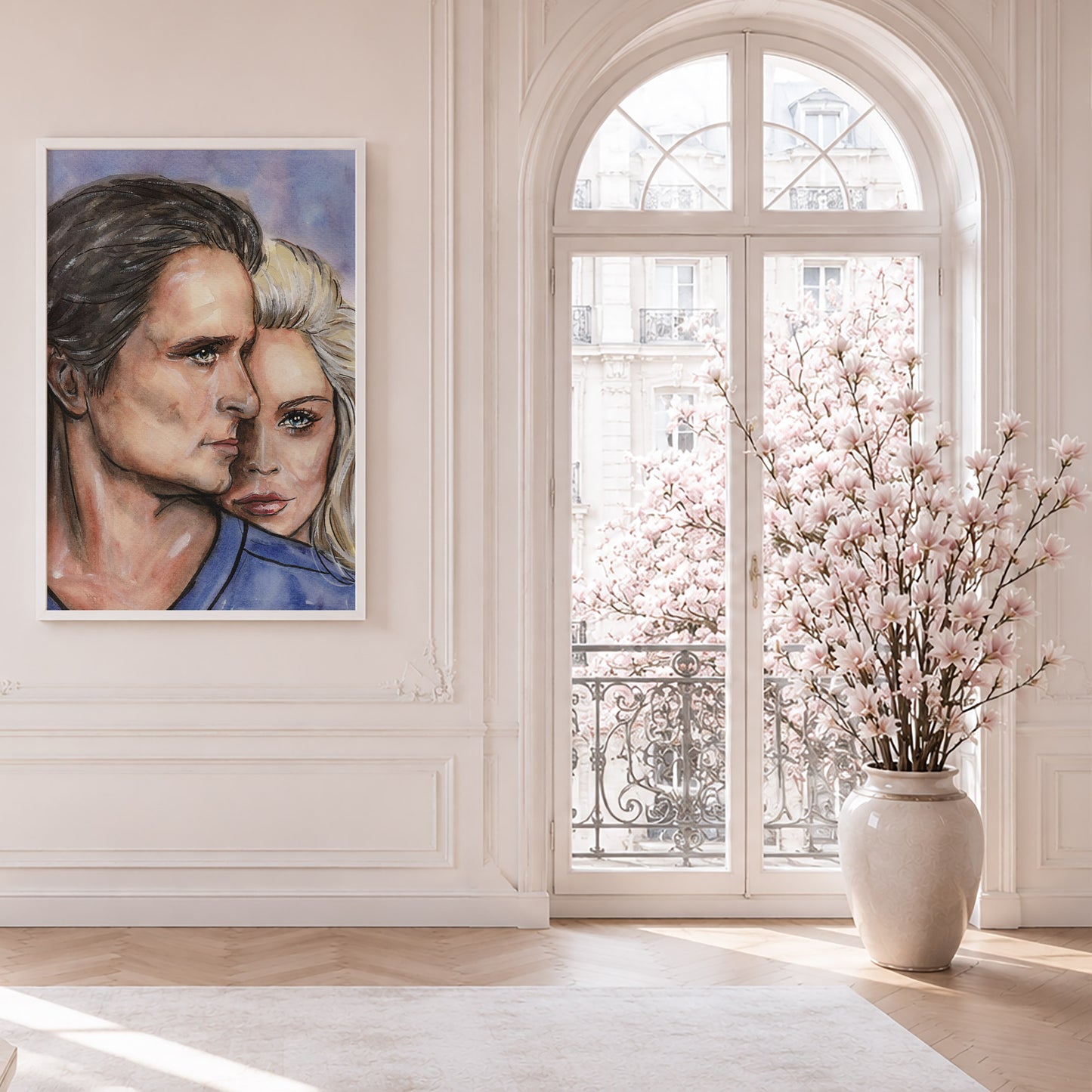 Sharon Stone and Michael Douglas in Basic Instinct | Framed Fine Art Print
