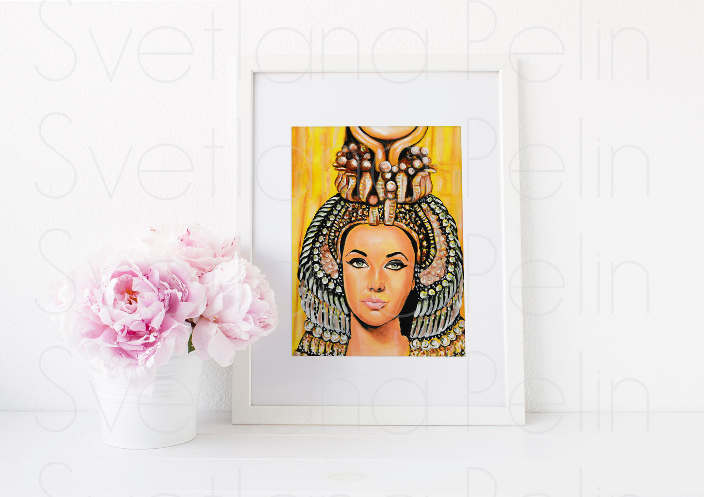 Elizabeth Taylor, Cleopatra, ART PRINT Signed by Artist