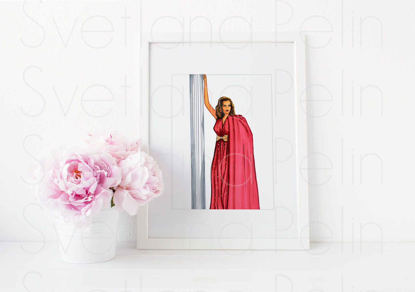 Gene Tierney, ART PRINT Signed by Artist