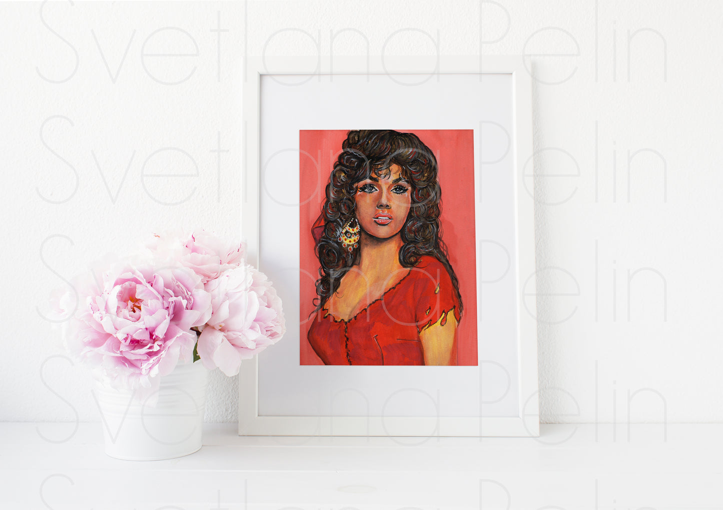 Gina Lollobrigida, Esmeralda, Notre-Dame de Paris, ART PRINT Signed by Artist