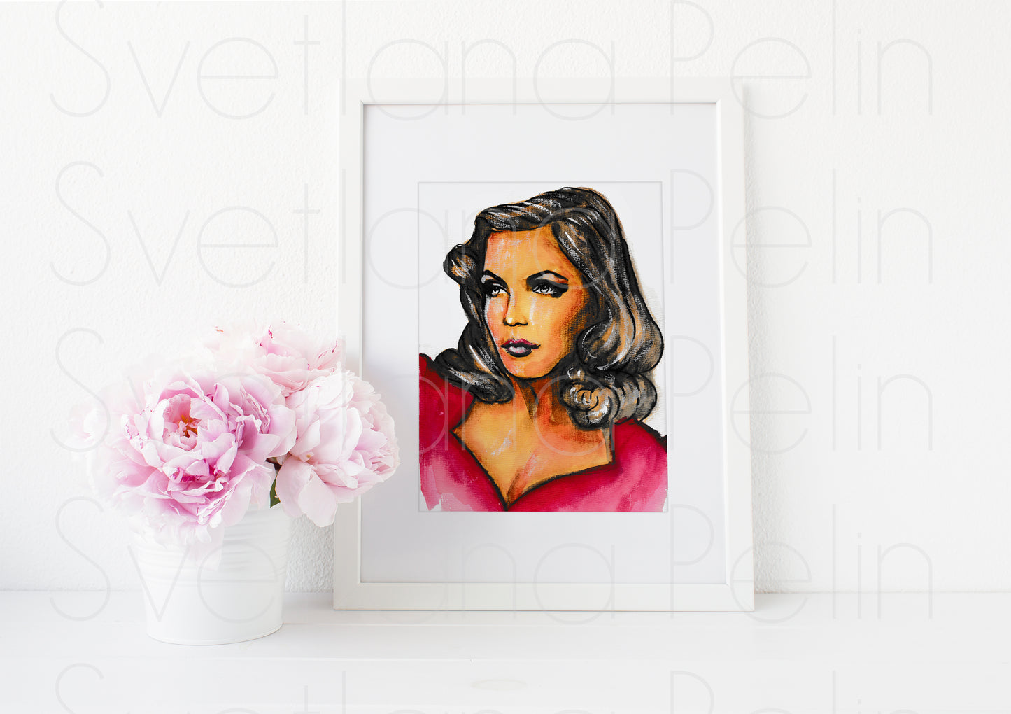 Gene Tierney, ART PRINT Signed by Artist