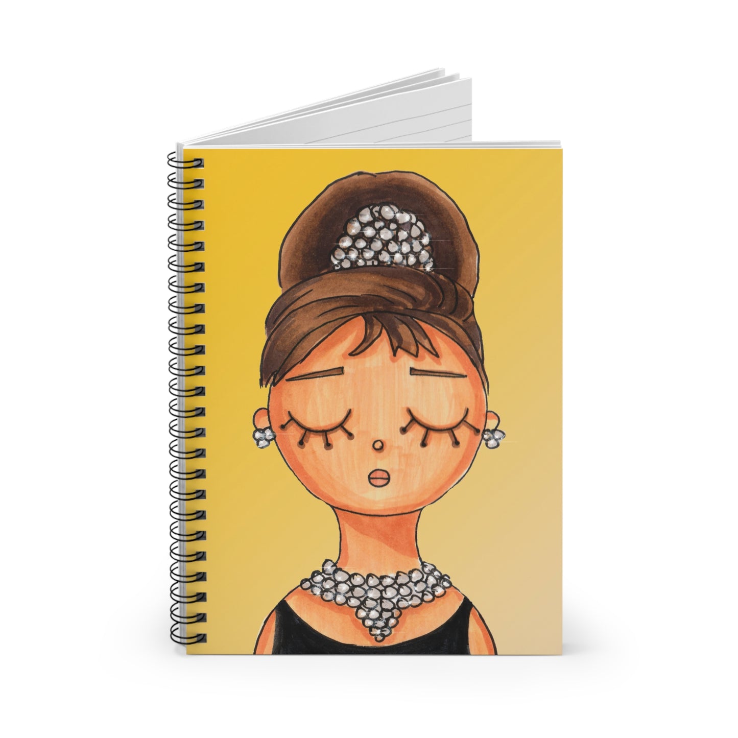 Audrey Hepburn, Holly Golightly, Spiral Notebook - Ruled Line