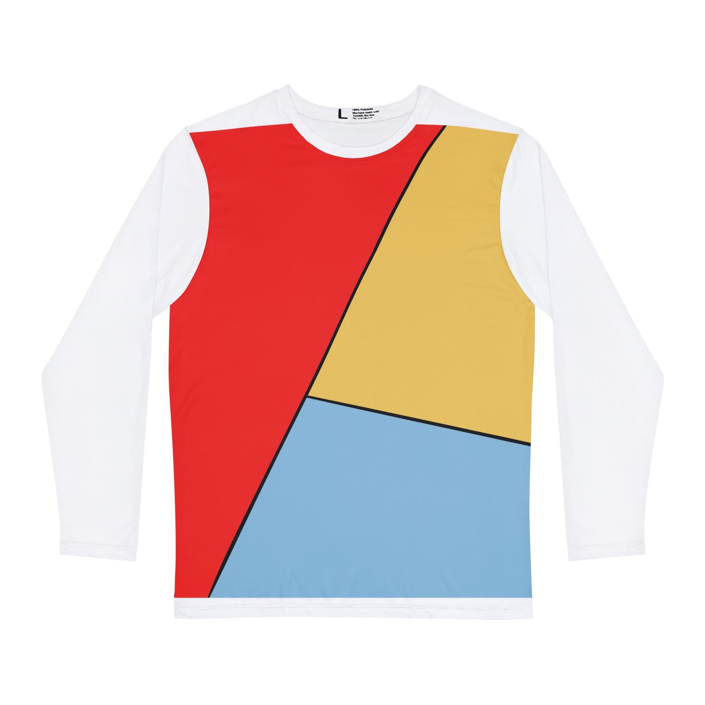 Red, Yellow, Blue, Men's Long Sleeve Shirt (AOP)