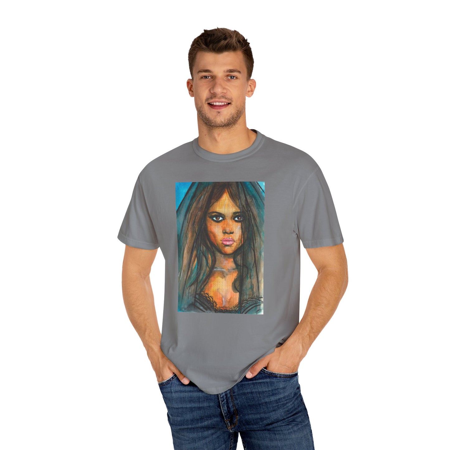 Jenna Ortega, Unisex Garment-Dyed T-shirt