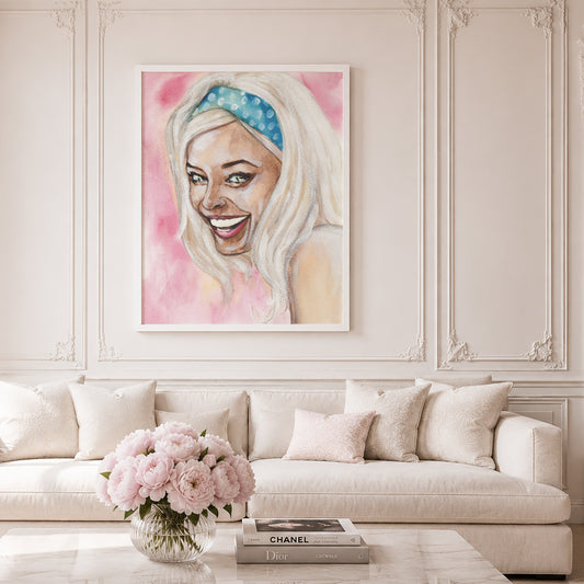 Margot Robbie. Museum Framed Print