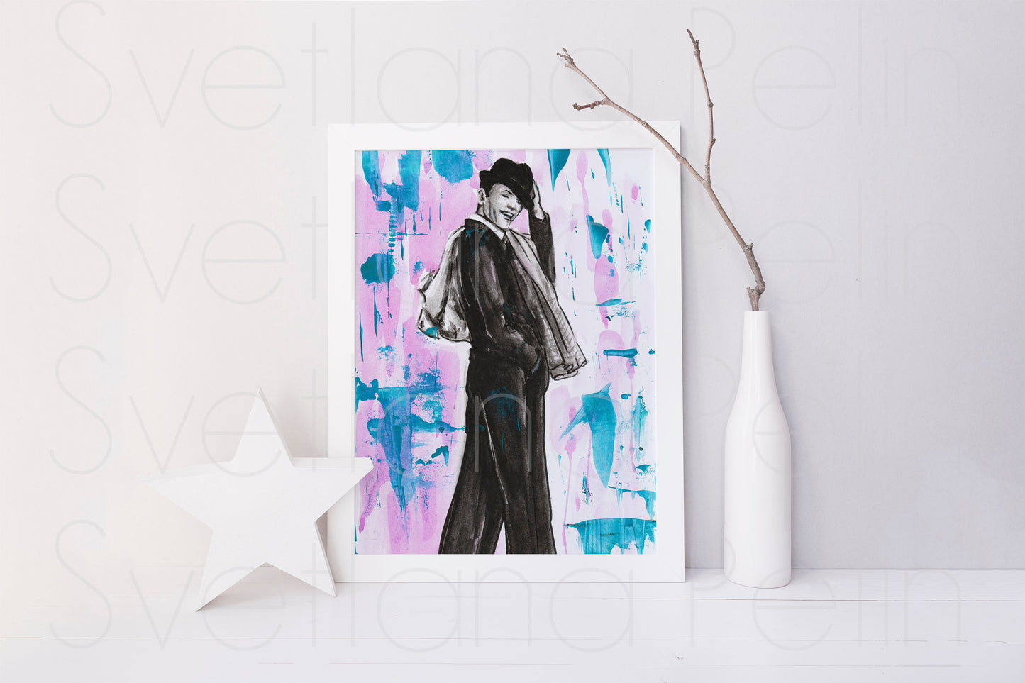 Frank Sinatra, ART PRINT Signed by Artist