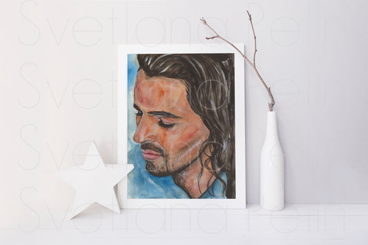 Thomas Anders, TA, MT, ORIGINAL Watercolor Painting, Artwork by Svetlana Pelin