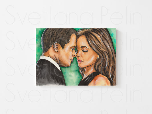 Angelina Jolie, Brad Pitt, Printable Art, INSTANT DOWNLOAD