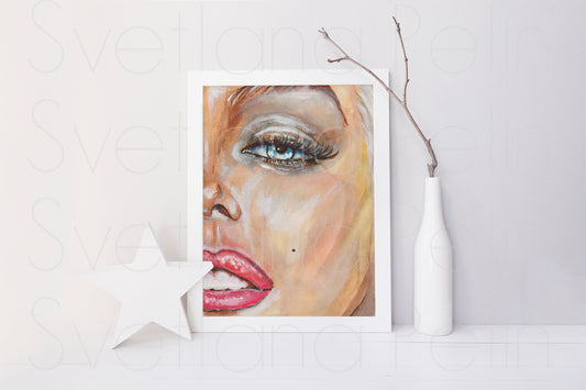 Marilyn Monroe, ORIGINAL Watercolour Painting, Artwork by Svetlana Pelin