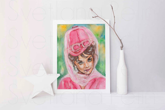 Natalie Wood, ORIGINAL Watercolor Painting, Artwork by Svetlana Pelin