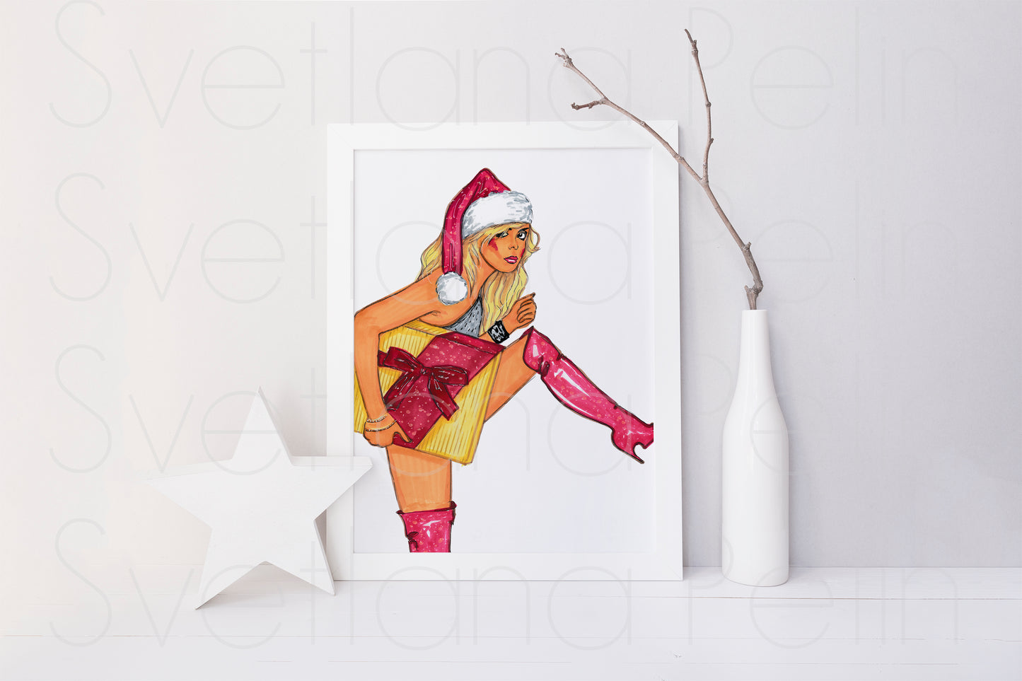 Blondie, Debbie Harry, ORIGINAL Marker drawing, Artwork by Svetlana Pelin