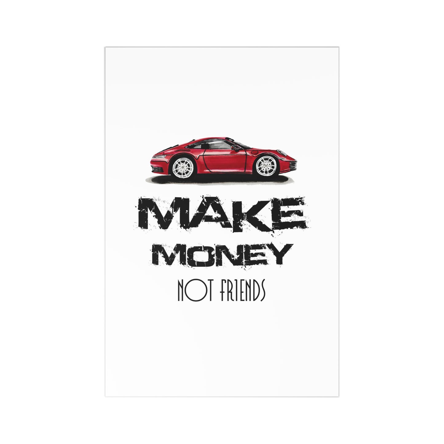 Make Money Not Friends, Card for Him, Postcards (7 pcs)