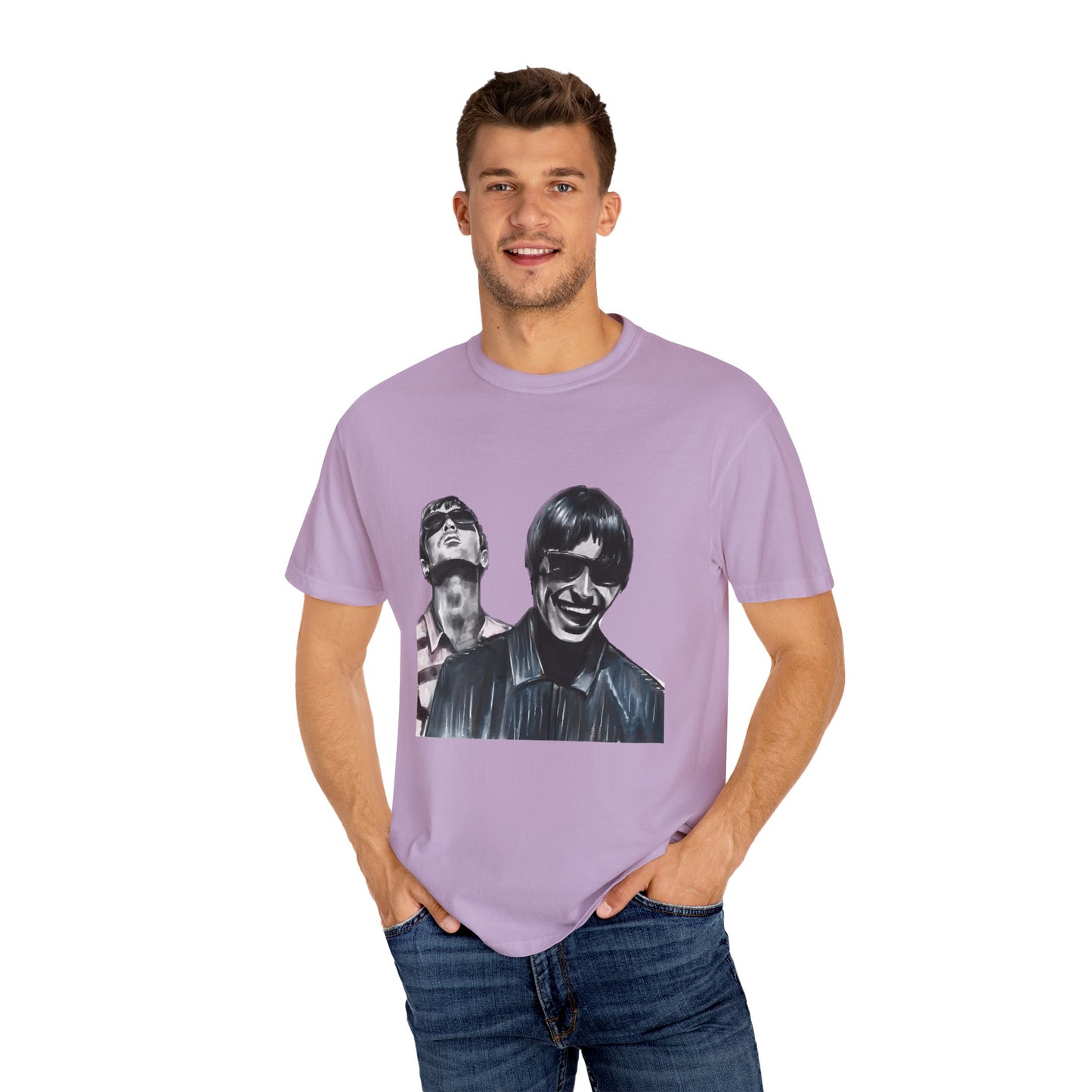 Liam & Noel Gallagher, Oasis, Unisex Garment-Dyed T-shirt