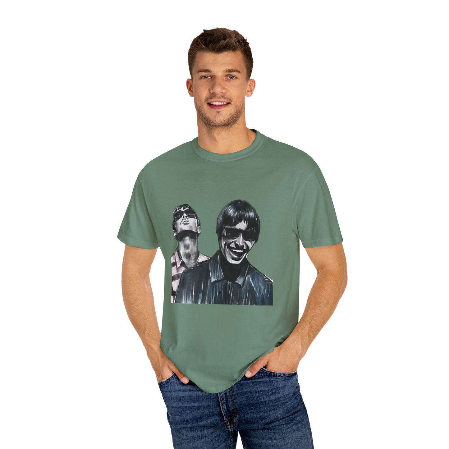 Liam & Noel Gallagher, Oasis, Unisex Garment-Dyed T-shirt