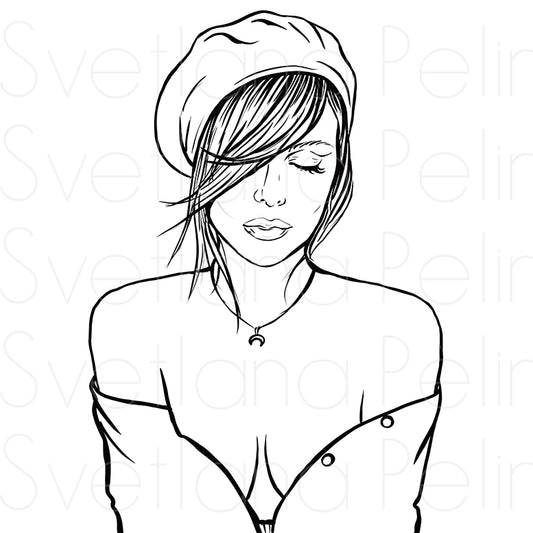 Charlize Theron, Coloring Page, Printable Digital Files, INSTANT Download