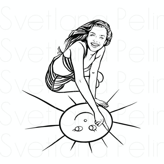 Marilyn Monroe, Joseph Jasgur, Coloring Page, Printable Digital Files, INSTANT Download
