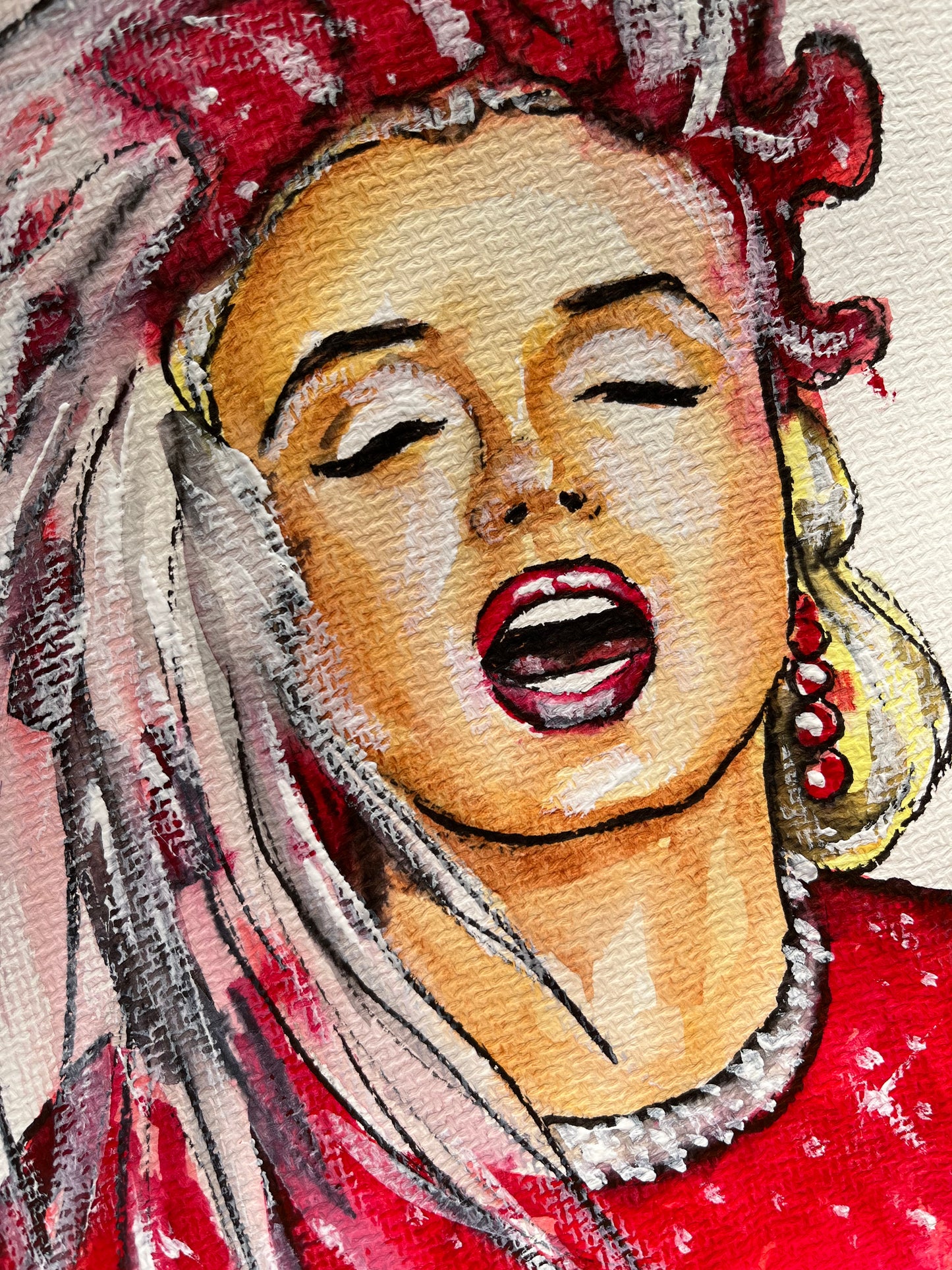 Marilyn Monroe, ORIGINAL Watercolour Painting, Artwork by Svetlana Pelin