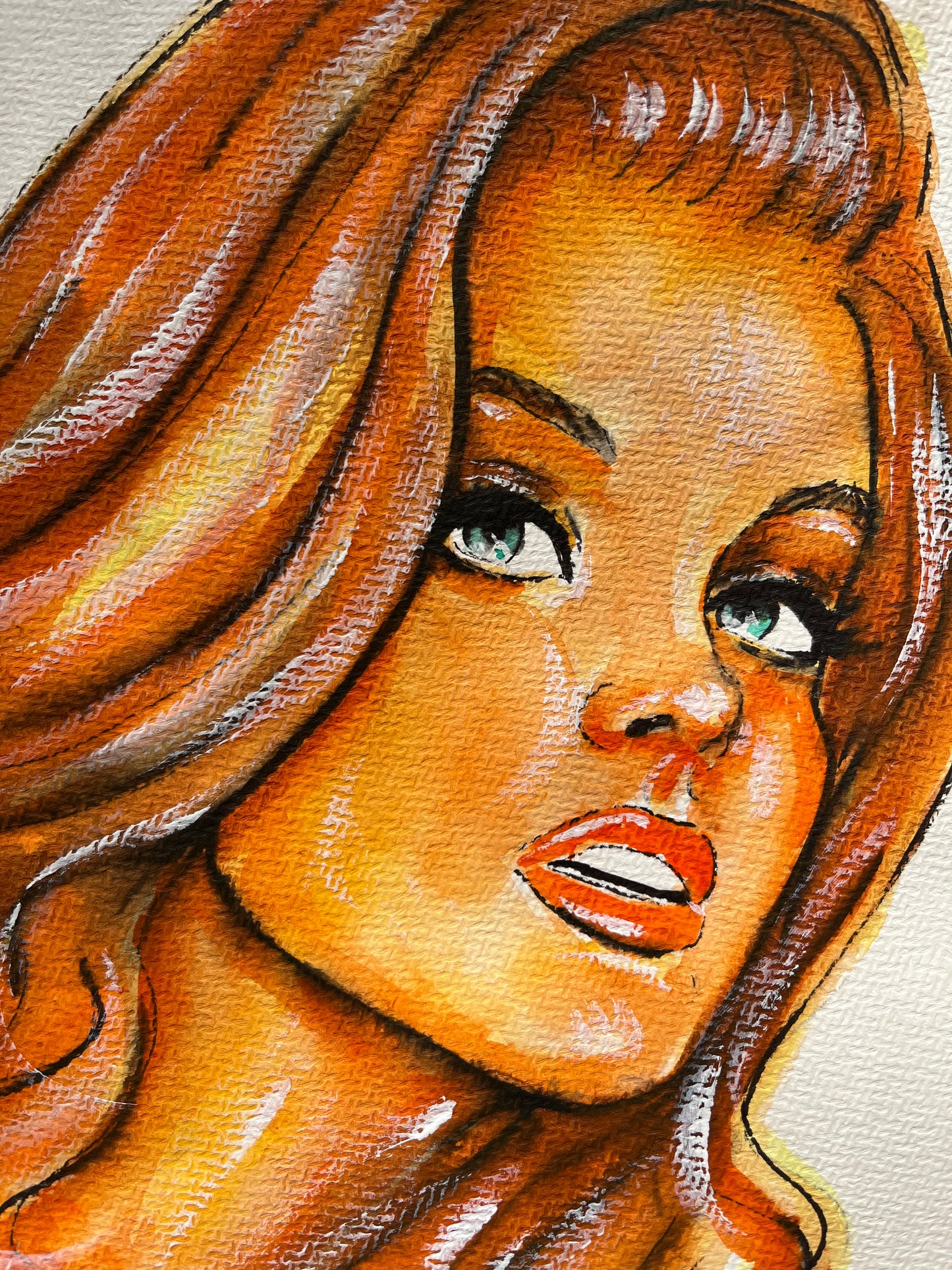 Ann-Margret, ORIGINAL Watercolour Painting, Artwork by Svetlana Pelin