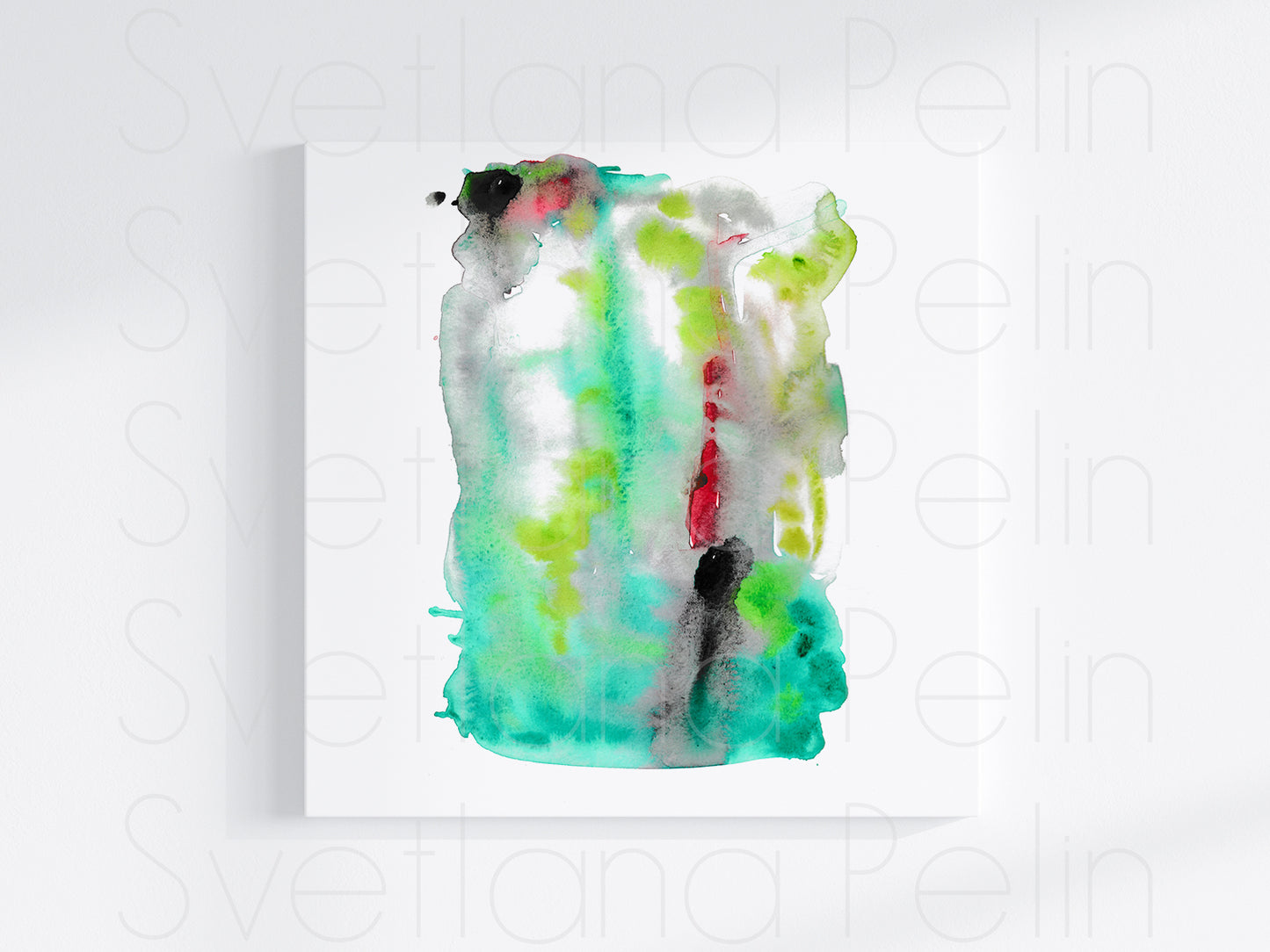 Modern Watercolor Painting, Abstract Art, Wall Home Decor, INSTANT DOWNLOAD