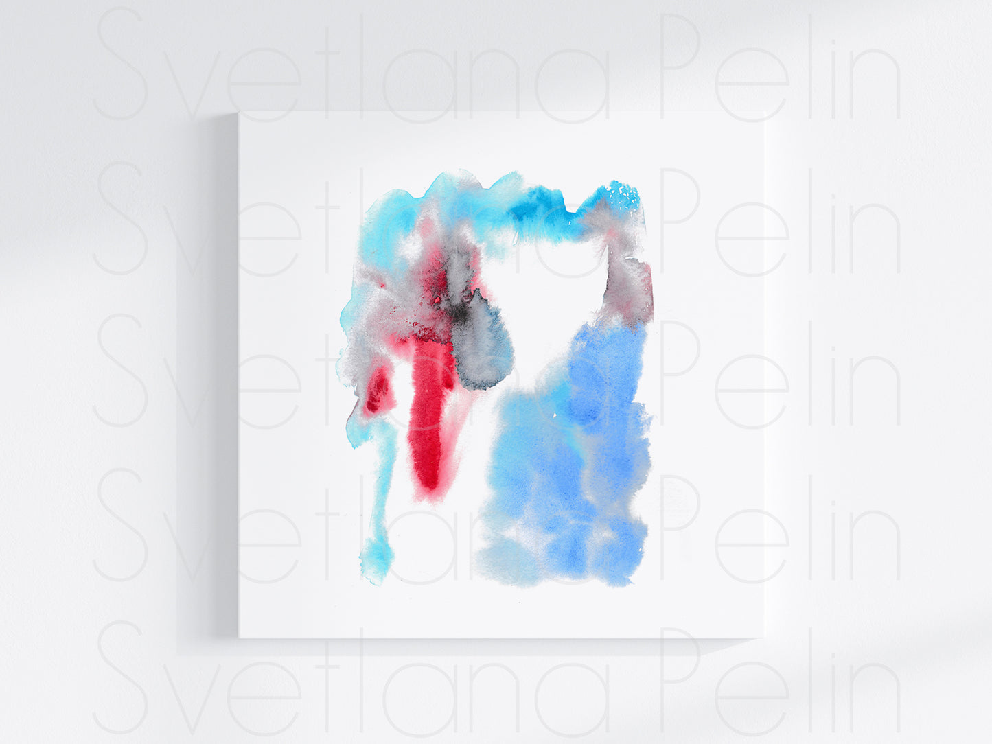 Modern Watercolor Painting, Abstract Art, Wall Home Decor, INSTANT DOWNLOAD